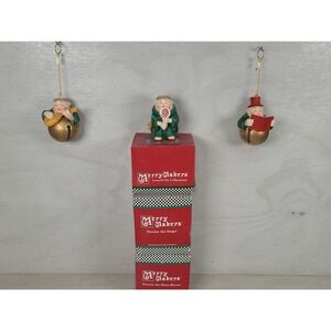 MerryMakers Handpainted Porcelain Ornaments Leopold Sinclair Horatio Set of 3